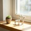 Escultura de Mujer y Perro Impresa en 3D para Mesa Figura de Mujeres Besando a un Perro para Decoración de Estante de Escritorio de Oficina en Casa