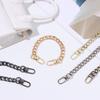 Ultralight Aluminum Parts&Accessories Shoulder Bag Straps Replacement Purse Chain Metal Flat Chain Extender with Metal Buckle