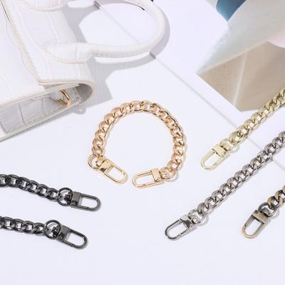 Ultralight Aluminum Parts&Accessories Shoulder Bag Straps Replacement Purse Chain Metal Flat Chain Extender with Metal Buckle