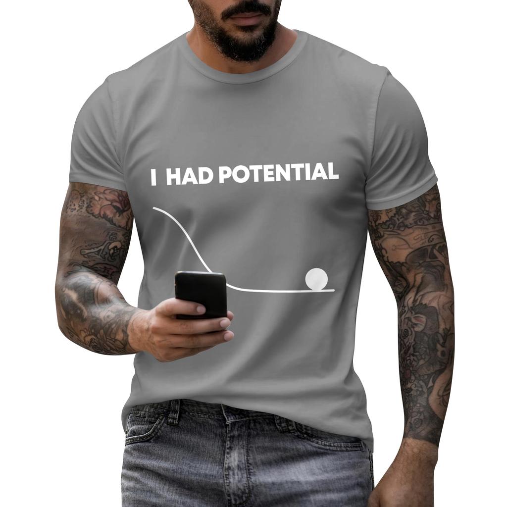 Men's Casual Letter Print Short-Sleeve T-Shirt