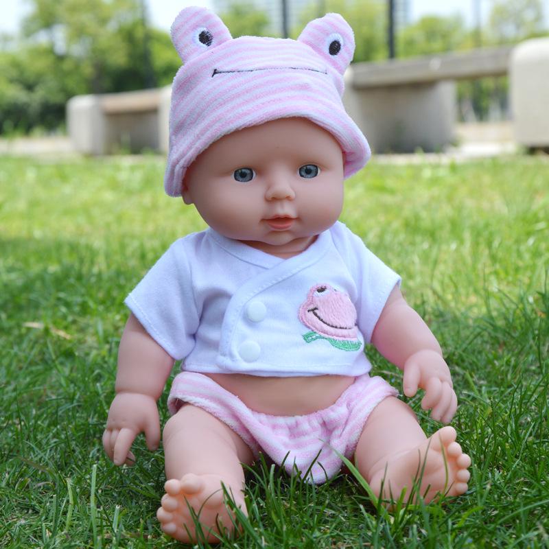 30cm Soft Vinyl Baby Doll - Children's Toy with Simulation Features for Playhouse Fun.