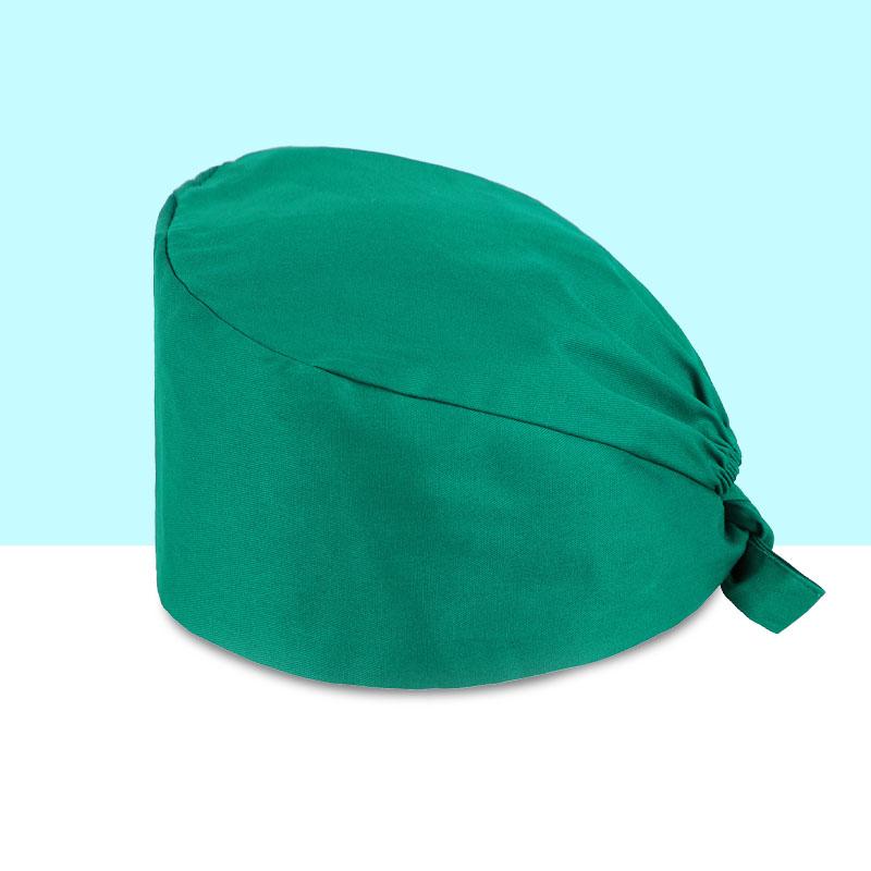 new Cotton Section for Man and woman Scrubs Caps Hospital Medical Hats Black Printing Elastic Tieback Design and Pet Medical Hat