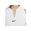 Nike Dri-Fit Advantage Solid Back Logo Cut-Out V-Neck Sleeveless Dress Women Dress White DX1428-100