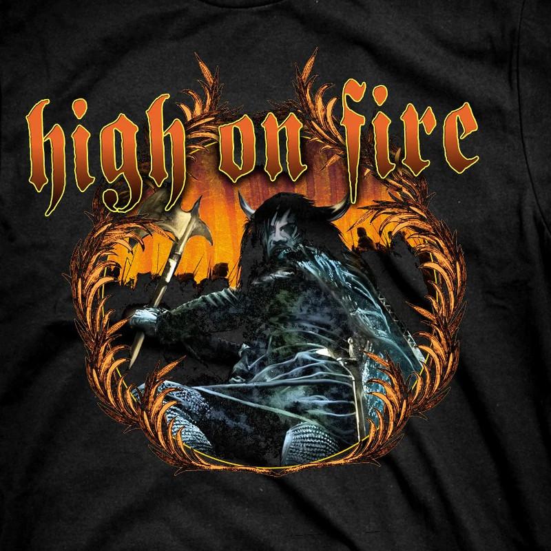 Новая Популярная Черная Футболка High on Fire Хлопок Полный Размер S-5XL Унисекс Футболка M