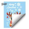 Waterproof PVC Decorations for Home Christmas Window Stickers, Static Decals with Santa Claus Reindeer Snowman Glass Doors Patterns, Festive