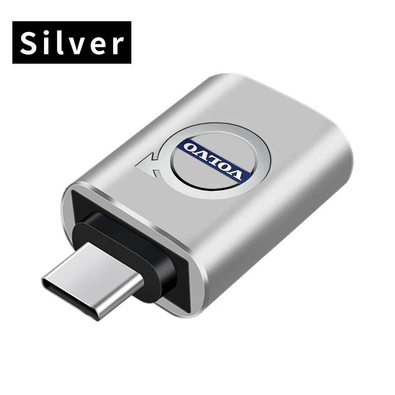 Type C To USB Port Converter Charging Cable Adapter For Volvo XC-Classic V60 V40 XC90 S60 XC60 V70 S90 XC40 V90 C40 S40 S80L