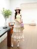 Women's Summer Ethnic Lace Crochet Mid-Length Skirt