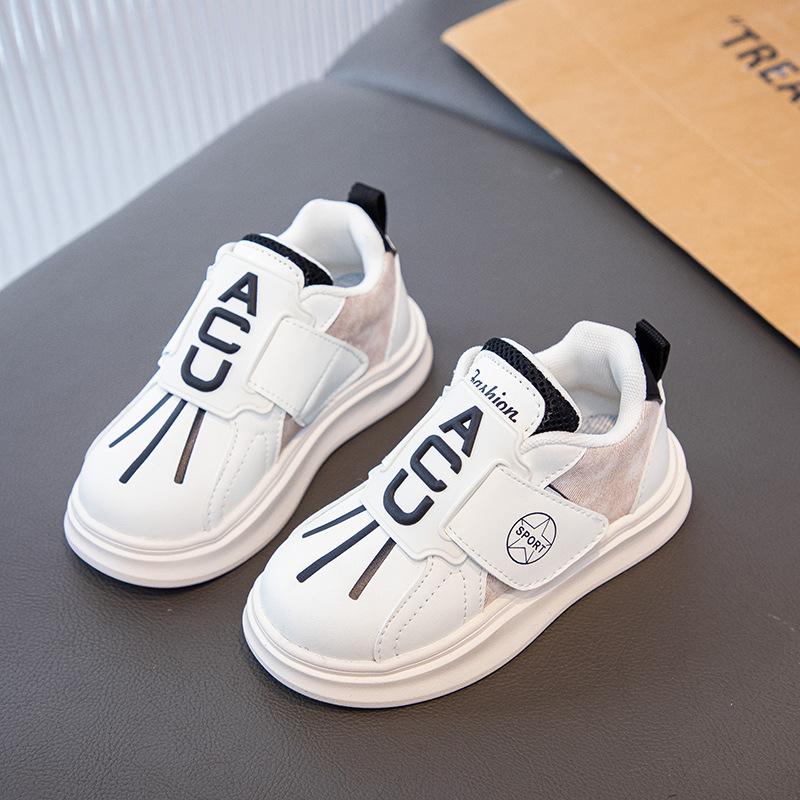 

Детские кеды новая коллекция весна-осень 2025 удобные дышащие для мальчиков и девочек на липучках модные повседневные детские туфли 30 yards/18.6cm