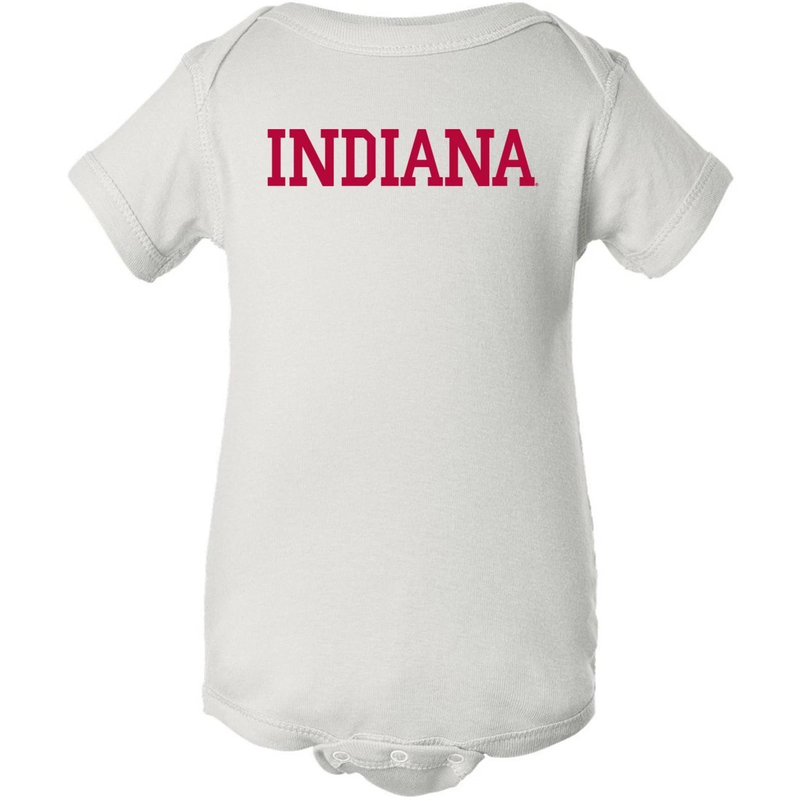 Indiana Hoosiers Basic Block - NCAA University Unisex Creeper - White S
