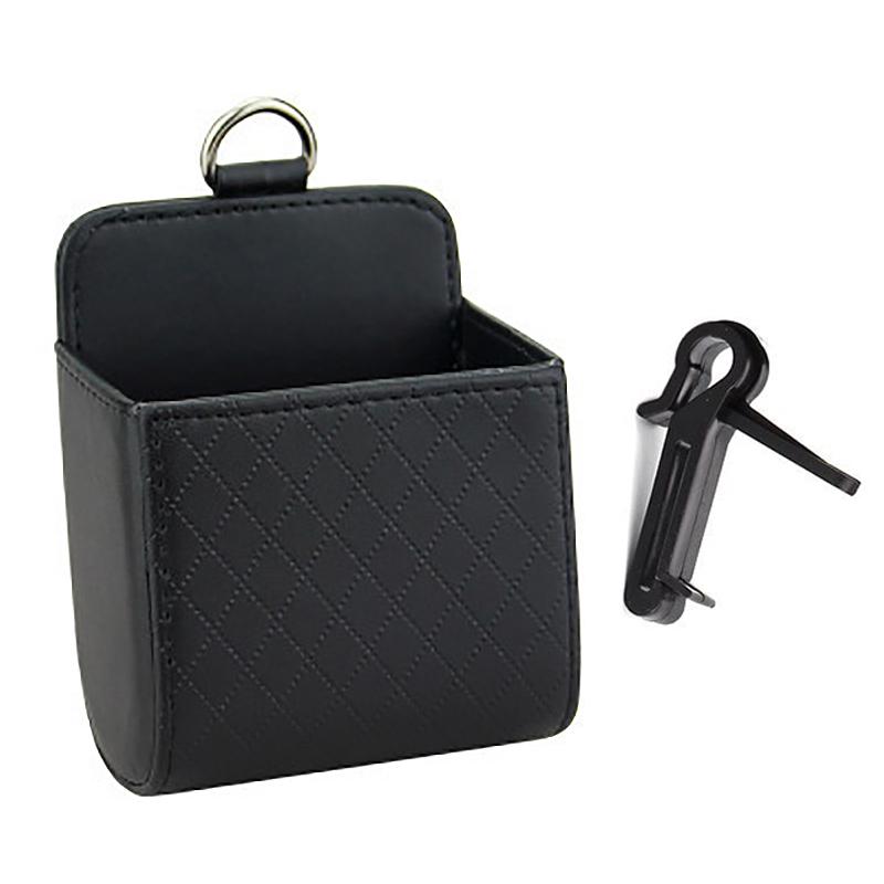 1Pc Car Organizer Storage Bag Air Outlet Mount Multi-color PU Leather Glasses Box Phone Bracket Stand Auto Accessoires Interior