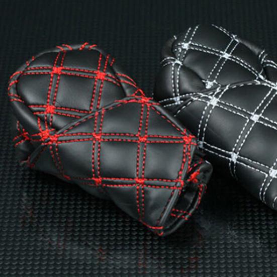 2 τεμάχια/Σετ Κάλυμμα κουμπιού χειρόφρενου χειρόφρενου από συνθετικό δέρμα Εσωτερική διακόσμηση αυτοκινήτου