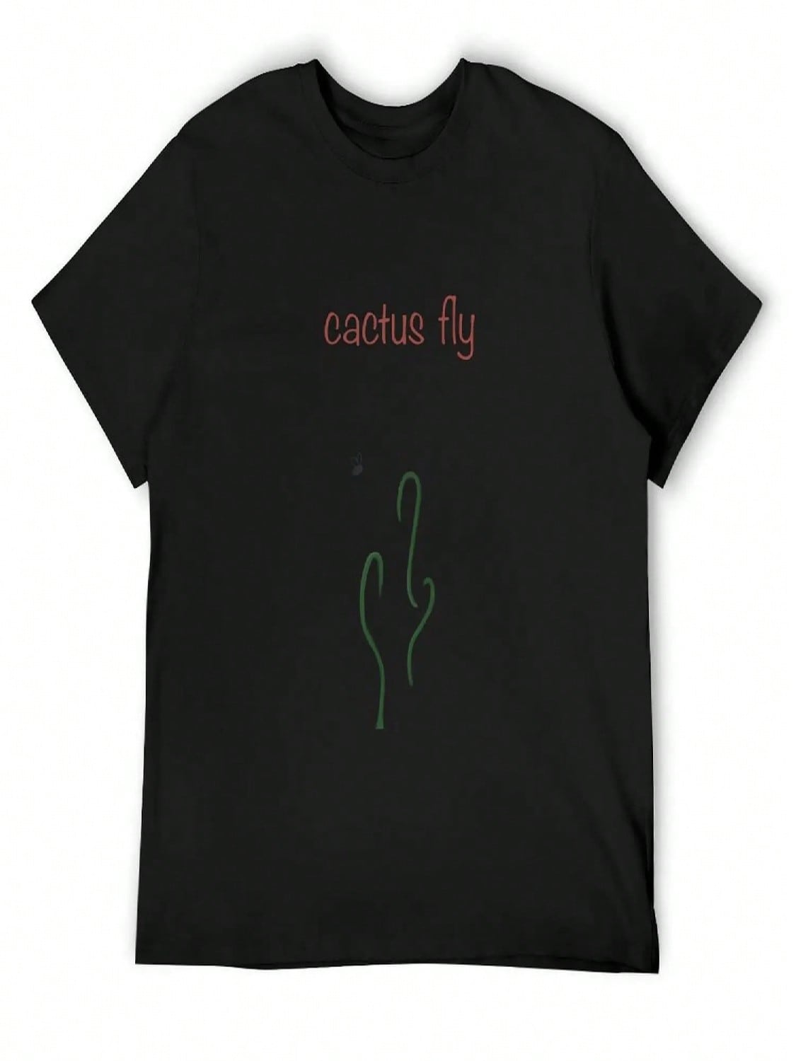 Cactus Fly (Transparent) T-Shirt Custom T Shirt Shirts Graphic Tee Street Wear Plus Size Tops Slim Fit T Shirts For unisex S разноцветный