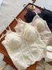Women's French Lace Camisole: Padded, Boned, Slimming, High Elasticity - Wear Alone or As Layer