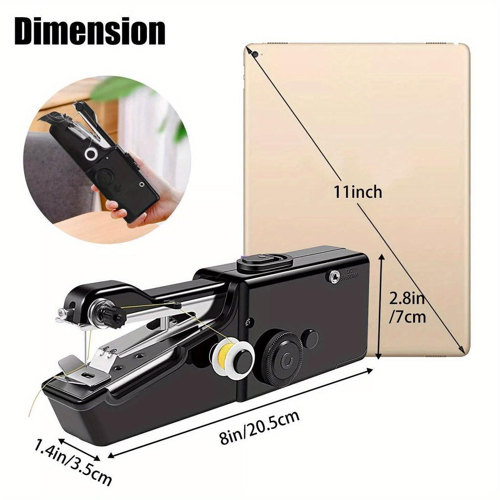Mini Handheld Sewing Machine Portable Stitch Sew Needlework Cordless Clothe Fabrics Battery Power Electric Sewing Machine