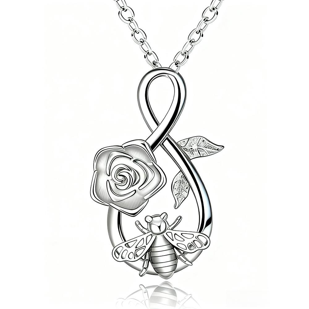 

Black Awn Підвіска Нескінченність Соняшник і Бджола Жіночі Прикраси