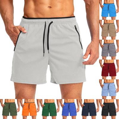 Herren-Sporthosen, Strandhosen, Sportbekleidung, Laufhosen, Freizeithosen, Reißverschlusstasche, Atmungsaktiv