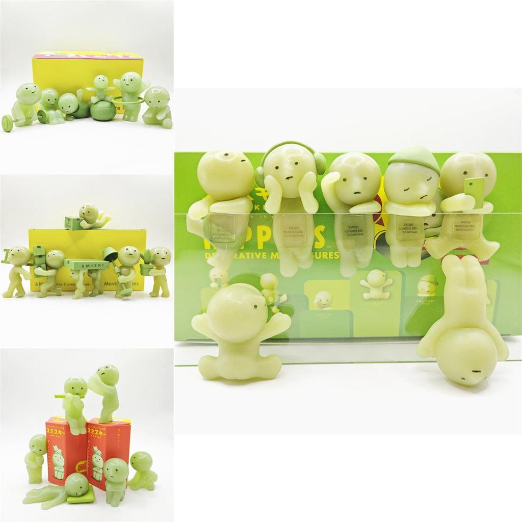 Schattige Hoekmaatje Glow In The Dark Verzamelbare Figuren Diverse PVC Speelgoed Set