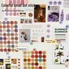 Creative Cute Round Expression Smiley Face Sticker Book with Decorative Patterns for Sealing and Packaging.