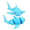 3D Printed Shark With Bad Teeth, Integrated Articulated Joint Movable Toy, Desktop Decorative Gift