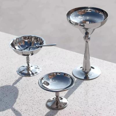 Ciotola per gelato in acciaio inossidabile europeo Tazza per frullato Calice creativo di lusso leggero Tazze per snack per alimenti per la casa Bar Festa Decorativo