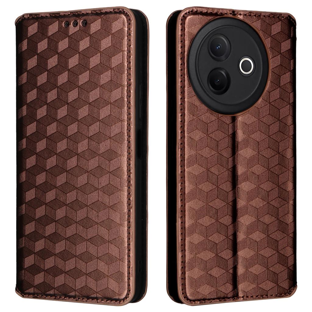 For vivo Y39 5G/Y300i 5G Case Wallet Rhombus Imprinted Leather Phone Cover