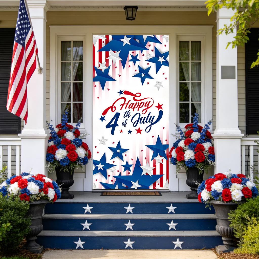 Fourth of July Printed Towel Soft Microfiber Material Lightweight Quick Dry Design for Indoor Outdoor Use