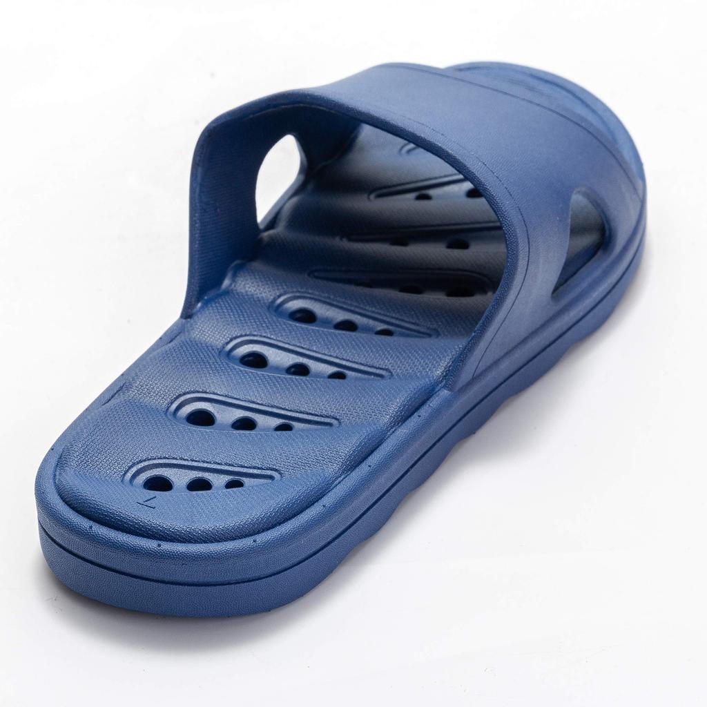 KOCOTA Balcony Sandals with Perforated Size L Shrink-Resistant Soles, Water-Resistant Slippers, Unisex, Navy,