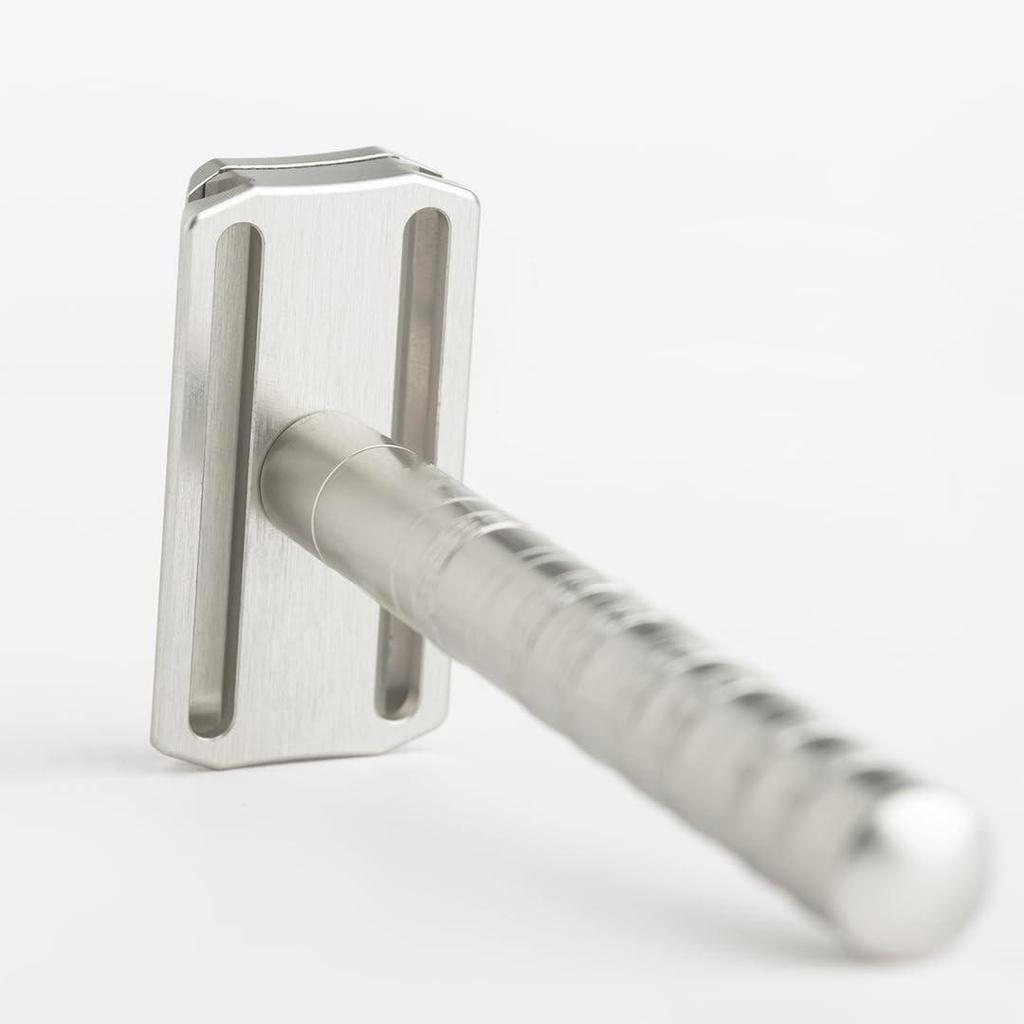 Stainless Steel Safety Razor with 5 Blades, 30° Shaving Angle