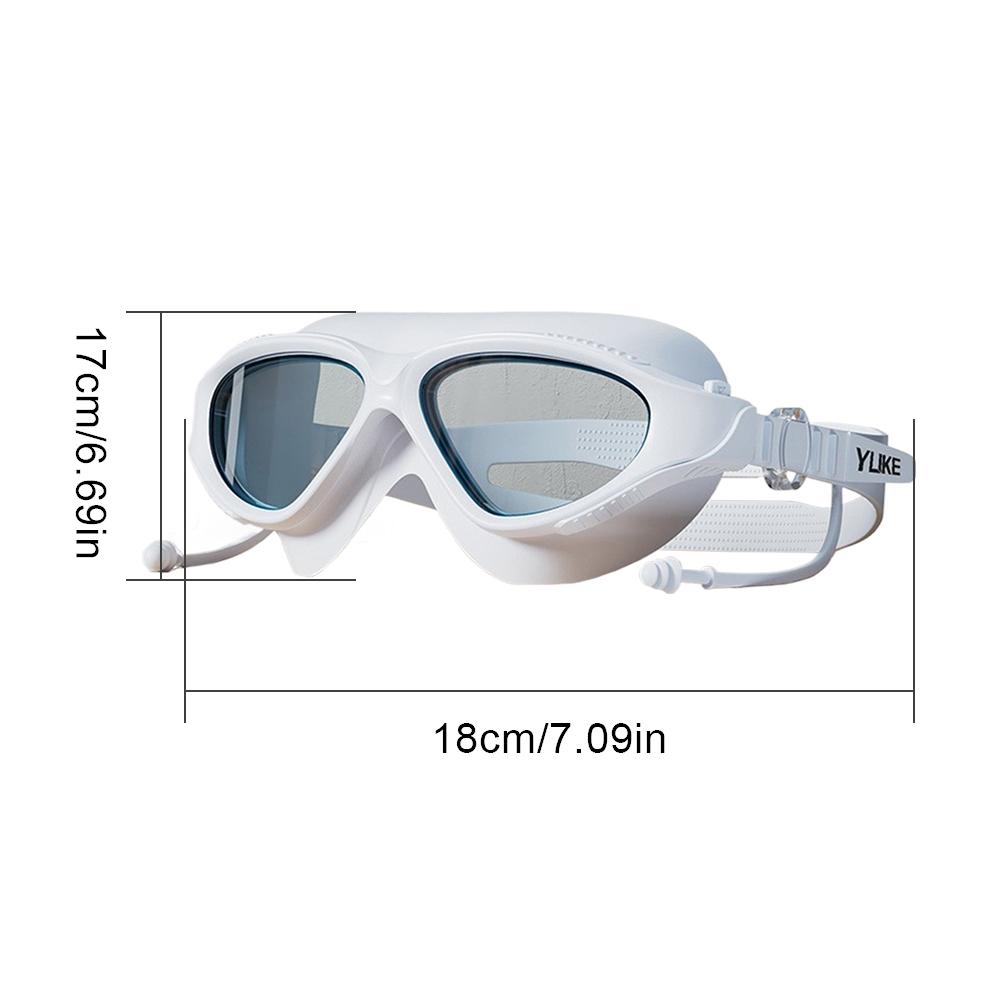 Big Frame Swim Glasses Adjustable Professional HD Swim Glasses Waterproof Swim Pool Eyewear for Swimmers