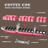 Non-Toxic Diy 3D Bricks Puzzle Pink Cargo Ship 1446Pcs Container Boat Assembly Model Kits Vessels Building Blocks Toys Adult Birthday Gift