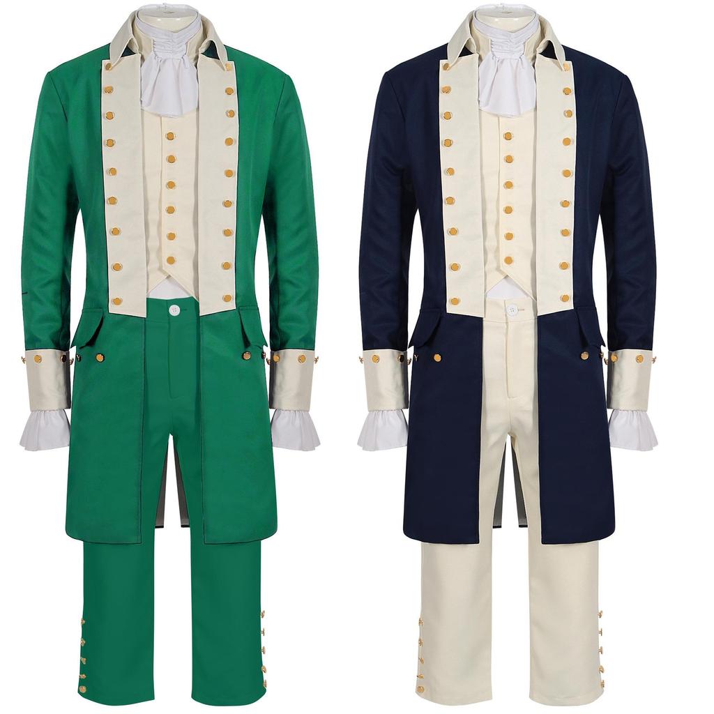 Men's European Retro Tailcoat Suit - Hamilton Musical Inspired Medieval Noble Costume