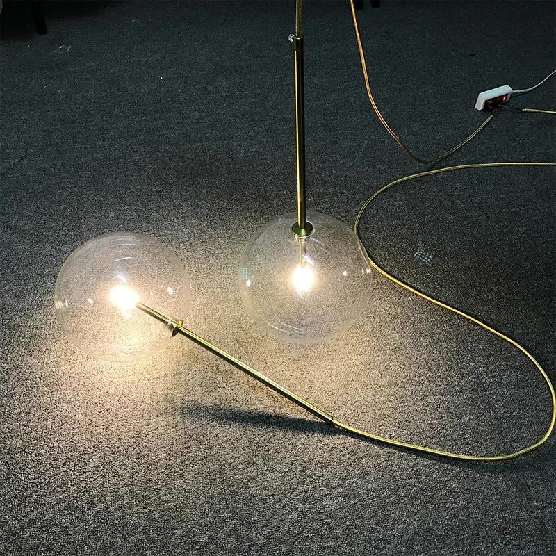 Nordic Modern Pendant Lamp Fixture Clear Glass Ball Lighting Lampshade Bedroom Hanging Lights Dining Restaurant Decor Suspension