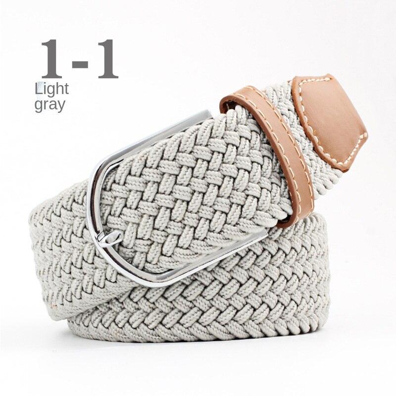 2026 New Fashion High Quality Explosive Women's Canvas Belt Men's Elastic Belt Casual Stretch Woven Pin Buckle Belt