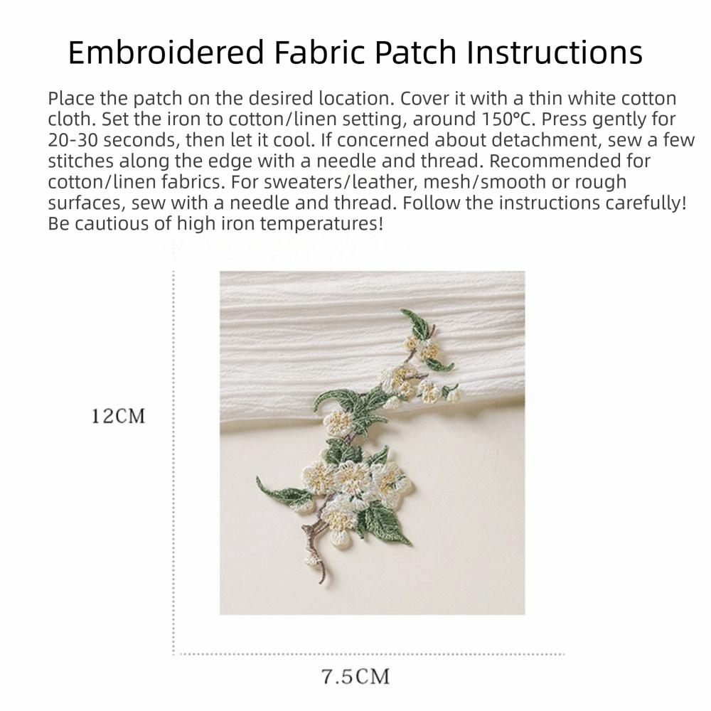 Delicate Flowers Patches DIY Clothes Decoration Sew on Applique Patch 3D Flowers Embroidery Fabric Badge Clothing Decoration
