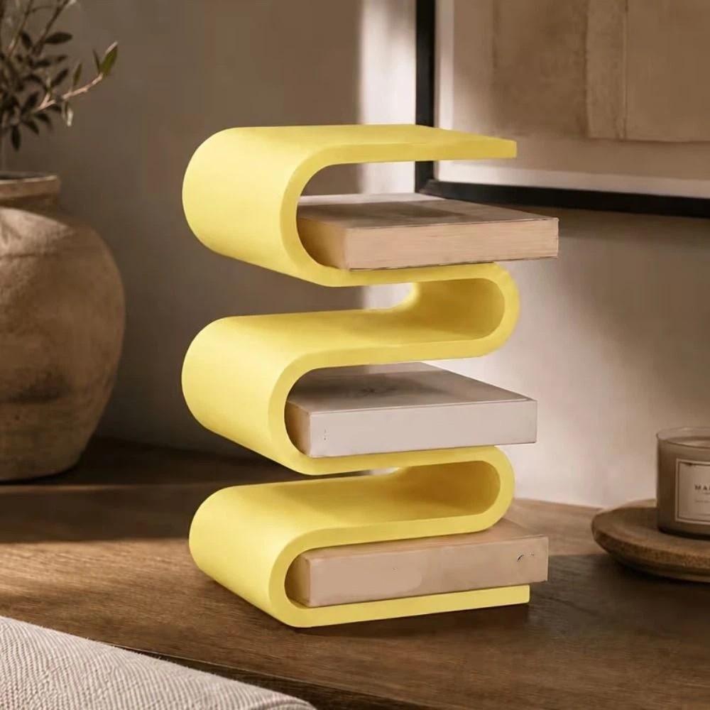 Multi-layer Book Shelf 3D Printed Desk Storage Rack Home Decor Vertical Book Holder Bedside Table