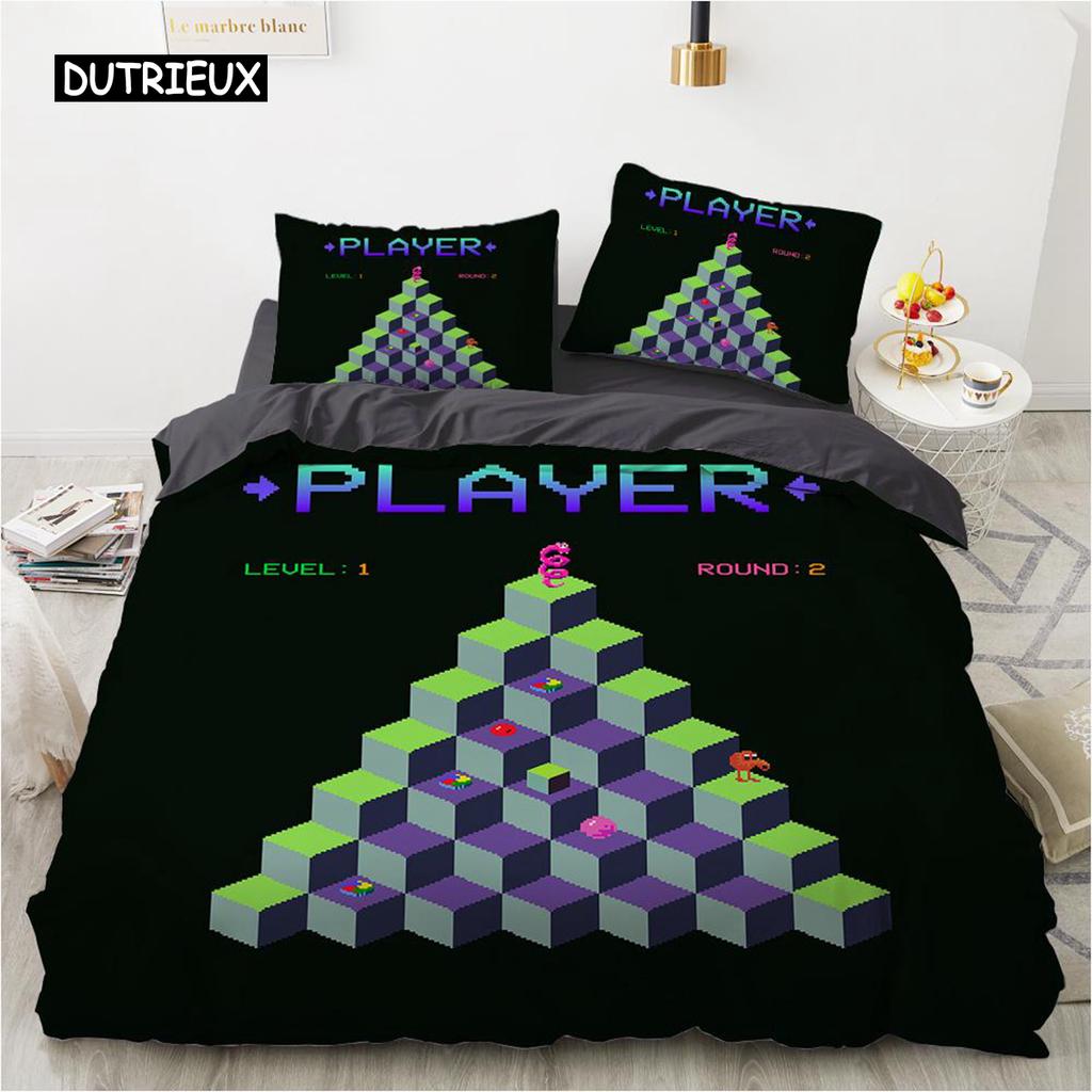 Zestaw poszwy na kołdrę do gry Mikrofibra Kolorowy nadruk gamepada Zestaw pościeli Chłopcy Nastolatki Gra wideo Gamepad Graj wszędzie Poszwa na kołdrę