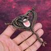 Rhodochrosite Gemstone Pendant Handmade Pendant Copper Wire Wrapped Jewelry