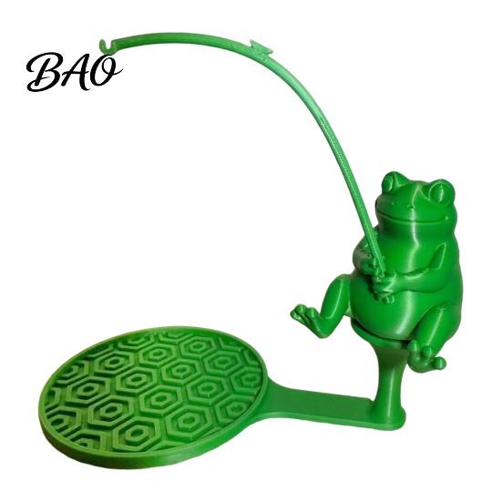 Hamster Coaster Fishing Animal Tea Bag Holder, 3D Printed Heat-Resistant Coaster, Accessory for Turtle Cup and Coffee Mug, Gift Lovers & Enthusiasts