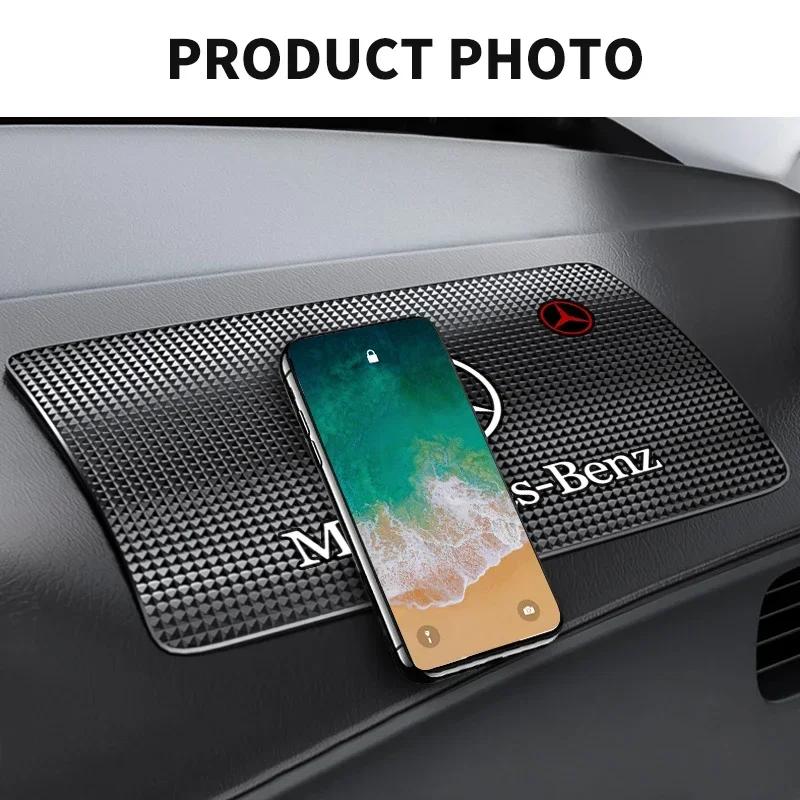 Bil Dashbord Telefon Briller Sklisikker Silikonpute Vanntett Klebrig Matte For Mercedes Benz Eksklusiv AMG W108 W124 W126 W140 W168