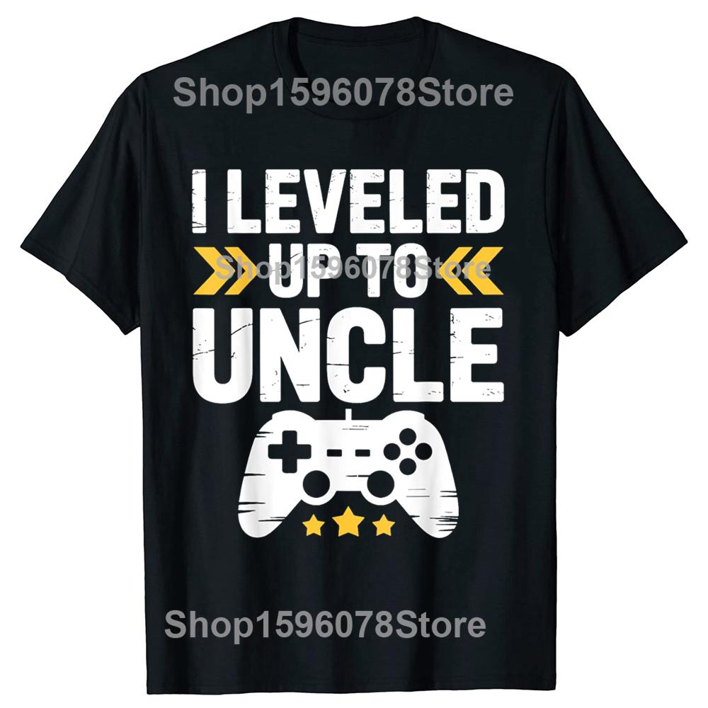 Funny New Promoted To Uncle TShirt Summer Unisex Women Clothing Fashion T Shirts Cotton Short Sleeve Oversized Tshirt Tops
