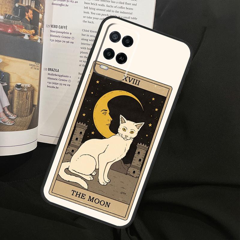 Tarot Card Cute Art Cats For Oppo A58 A18 A38 A78 A98 A17 A77 A80 A40 A60 A16 A76 A96 A74 A94 A54 A15 A57S Phone Case