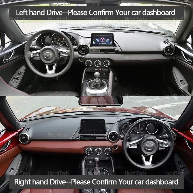 For Mazda MX-5 Roadster Miata ND 2015- Car Dashboard Cover Dash Mat Sun Shade Non-slip Pad Interior Accessories