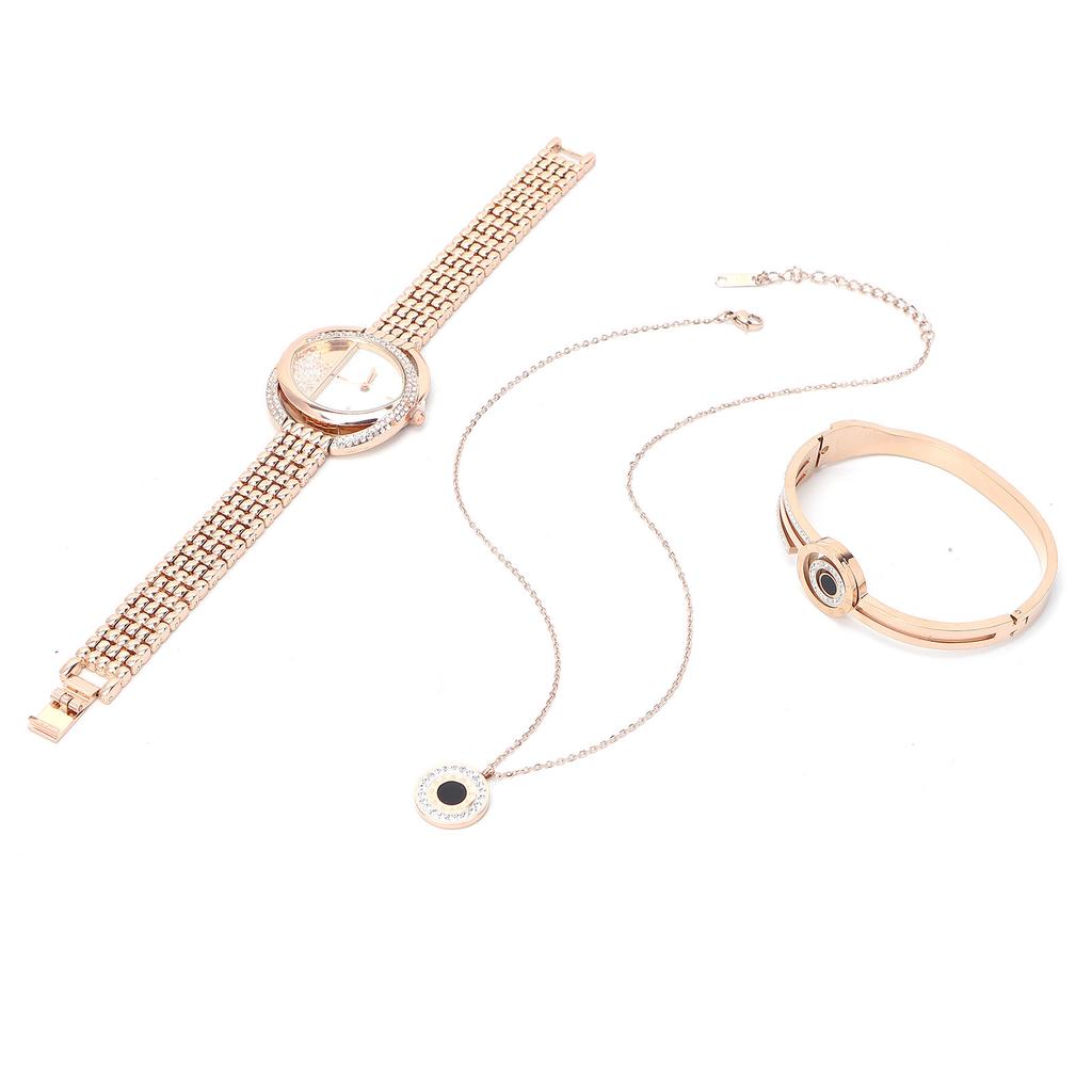 Business   Women Watch Bracelet Necklace Set Anniversary Birthday Gift Jewelry Set