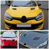 2X Engine Hood Vent For Renault Megane 3 RS Clio MK4 2010-2016 Louvers Air Scoop Bonnet Vent Cover Air Intake Cover Glossy Black