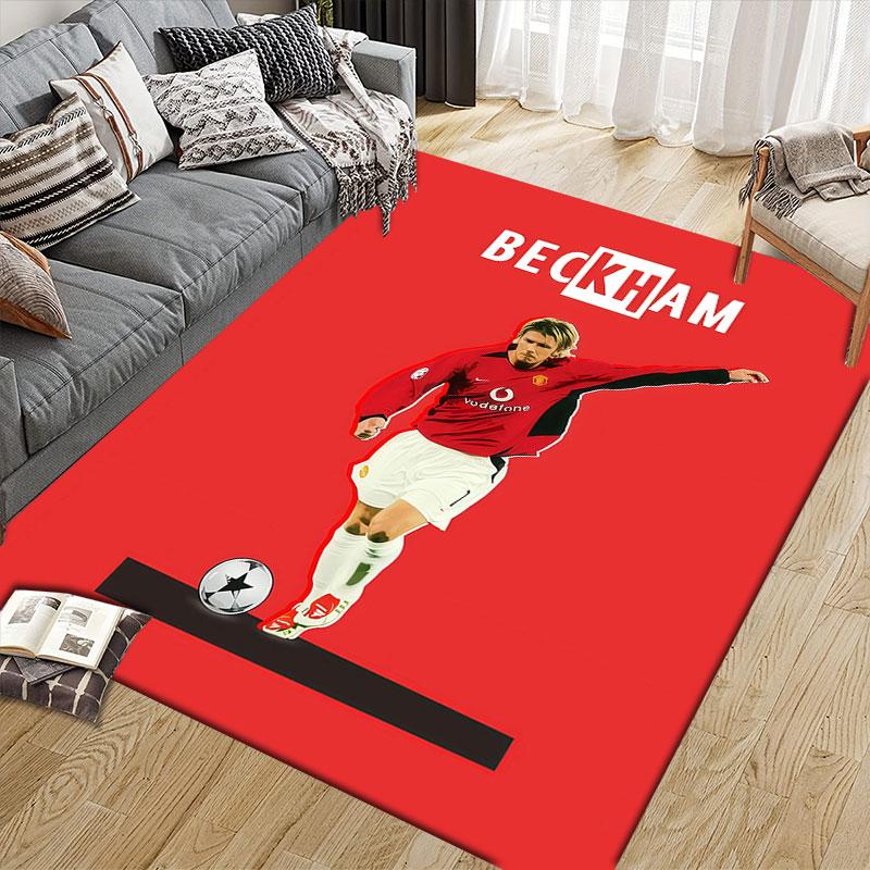 Becks Flannel Printed Carpet, Home Sofa Decoration for Living Room & Bedroom, Non‑Slip Play Flannel Floor Mat for Game Room