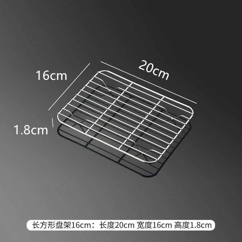 Thickened 304 Stainless Steel Food Serving Tray Buffet Presentation Trays Drain Rack Grease Trap Baking Plates Kitchen Organizer