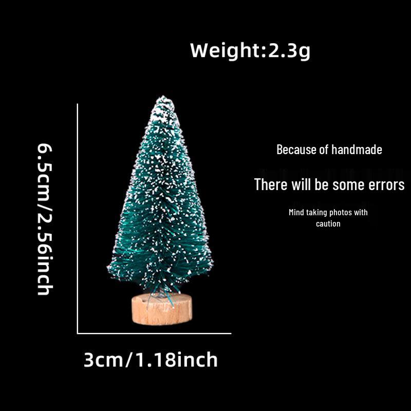 Schnee-beflockter Mini-Sisal-Weihnachtsbaum: Künstliche Weiße Zeder in verschiedenen Größen zur Dekoration von Mikrolandschaften