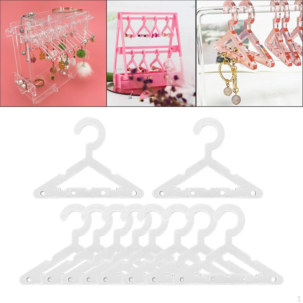Percha de acrílico para pendientes, Mini soporte de joyería para niñas y mujeres, decoraciones para pendientes sin