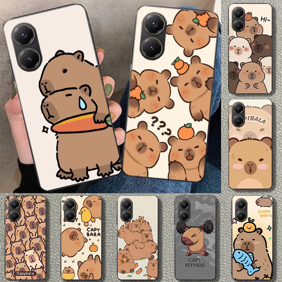Bunny Capybara Cartoon Animal Phone Case Cover for Xiaomi Poco X6 X5 X7 Pro F7 Ultra Redmi 15C 15 13C 13 12C 12 10C 10 10A 9C 9A
