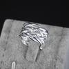 925 Sterling Silver Braided Open Ring Men And Women Wedding Jewelry